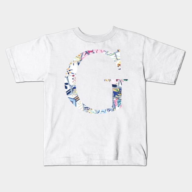 Gaudi Mosaic Barcelona Letter G Kids T-Shirt by aterkaderk